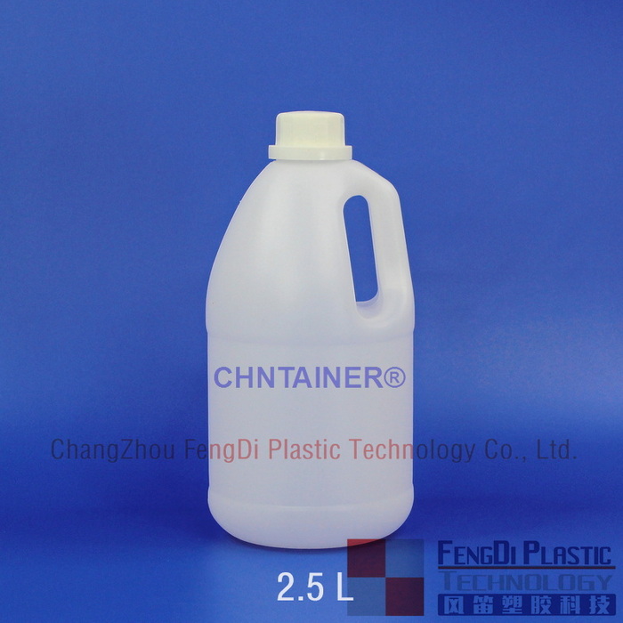 2500 ml runde natürliche Hochdichte Polyethylengriff Kunststoffkrug