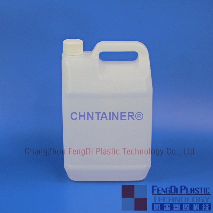 5-Liter-Rechteck-Jerrycan mit gerippter Schraubkappe im Stil des F-Stils