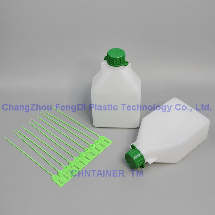 1-Liter-Heizöl-Probenflasche mit grüner Kappe