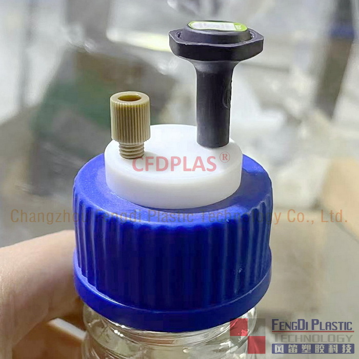 Mobile Phase-Flaschenverschlüsse für GL45-Reservoirs, 2 Anschlüsse, PBT-Kragen