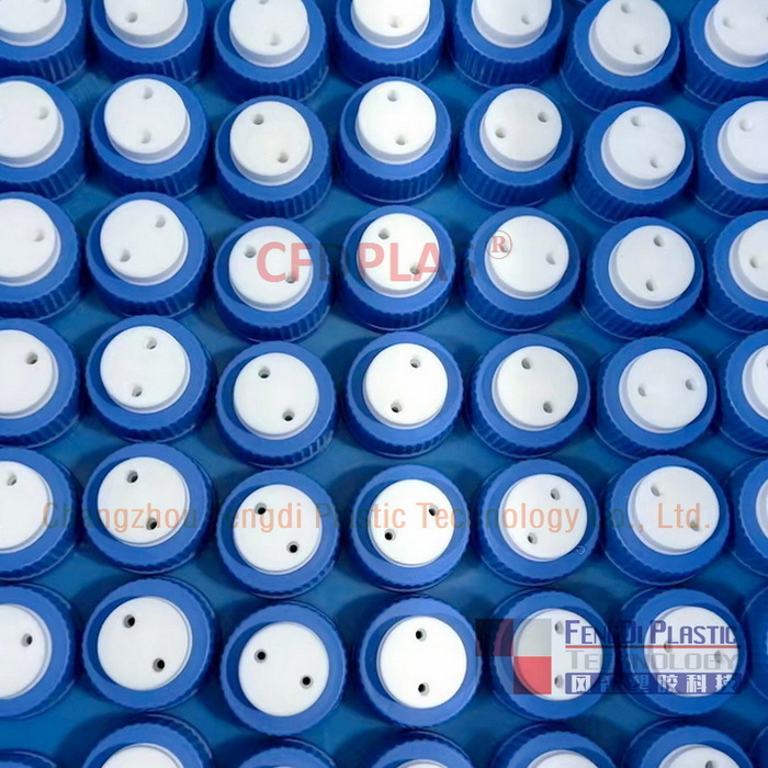 Mobile Phase-Flaschenverschlüsse für GL45-Reservoirs, 2 Anschlüsse, PBT-Kragen